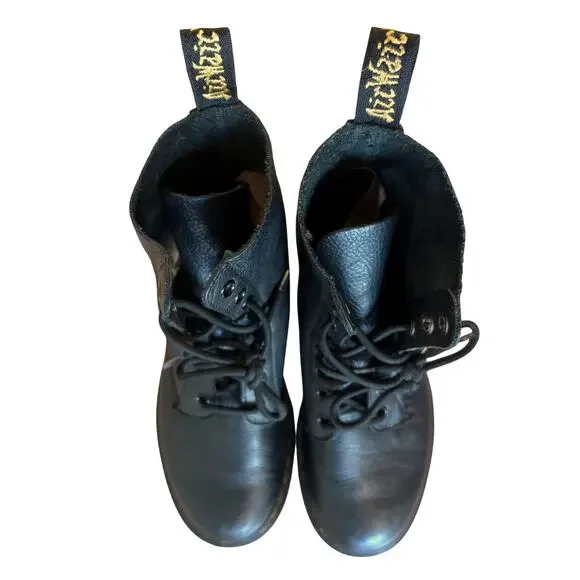 Dr. Martens Pascal Black Pebbled Leather Combat Boots – Women’s 8 / EU 39 - Picture 6 of 9